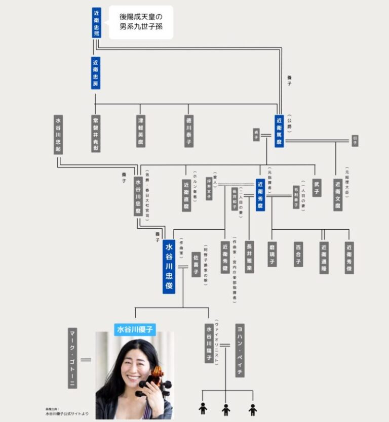 水谷川優子[チェリスト]は総理の末裔?家系図から先祖家柄を調査【高嶋ちさ子親友】 サボてな