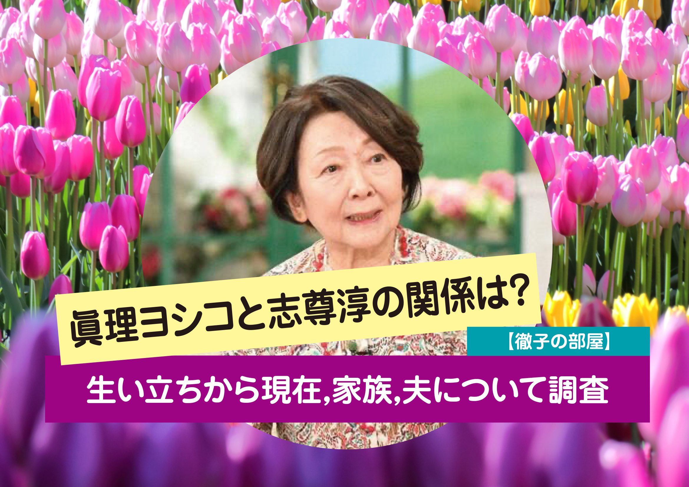 眞理ヨシコと志尊淳の関係は?生い立ちから現在,家族,夫について調査【徹子の部屋】 | サボてな